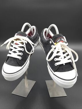 Vans Heritage Corduroy Platform Sneaker Black White "Est. 1966" Women 7.5